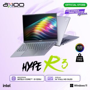 AXIOO HYPE-R 3 OLED I3 1215 24GB 256GB W11+OFFICE PERMANEN 14.0FHD BLK (UNDER 1KG)