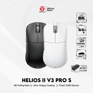 Fantech Helios II PRO S 8K 4K XD3 v3 Wireless Mouse Gaming TRI Mode bluetooth 2.4ghz
